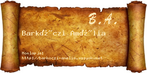 Barkóczi Amália névjegykártya